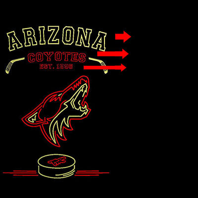 Custom Arizona Coyotes Est. 1996 custom sign pro led sign