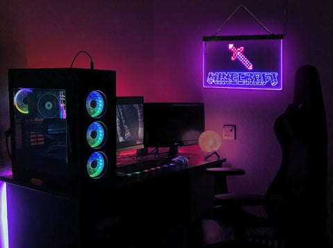minecraft neon led decor