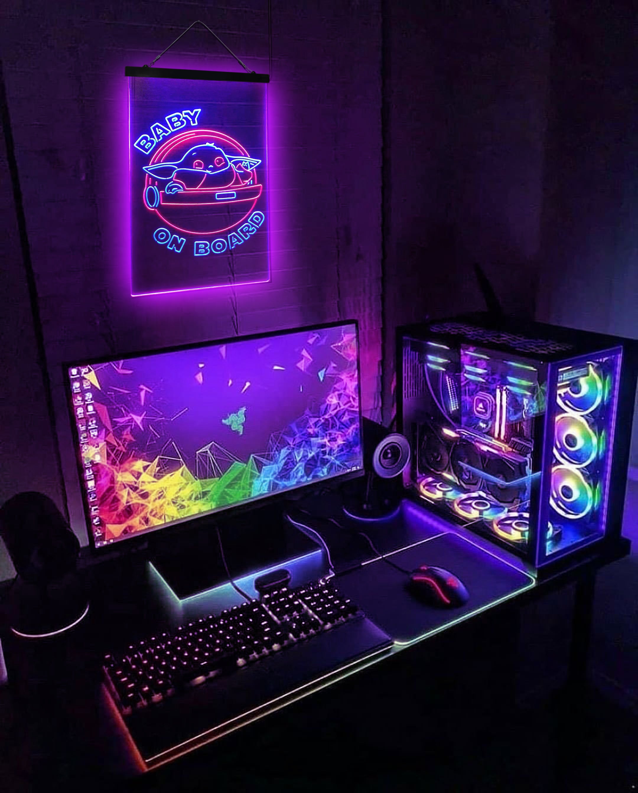 baby Yoda led light sign