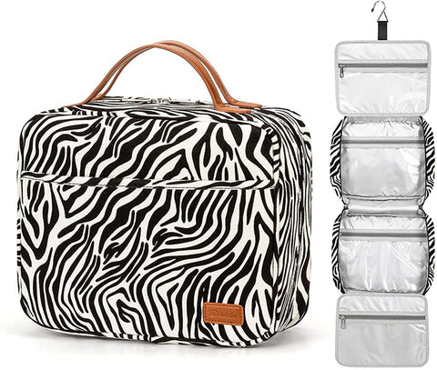 Waterproof Fashionable Striped Travel Toiletry Bag for Women