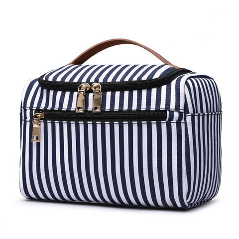 Fashion New Women's Striped Toiletry Bag