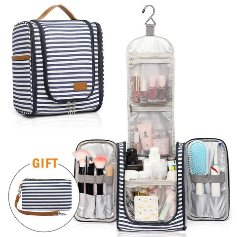 Fashion Women's Striped Toiletry Bag