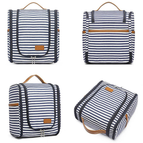 Fashion Women'S Striped Toiletry Bag