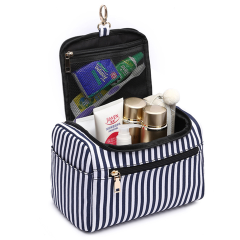 Fashion New Women's Striped Toiletry Bag