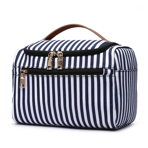  Fashion New Women's Striped Toiletry Bag