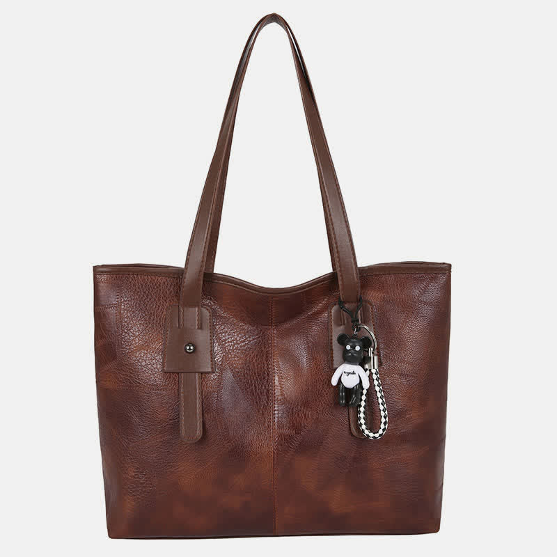 Vegan Leather Tote Bag for Work