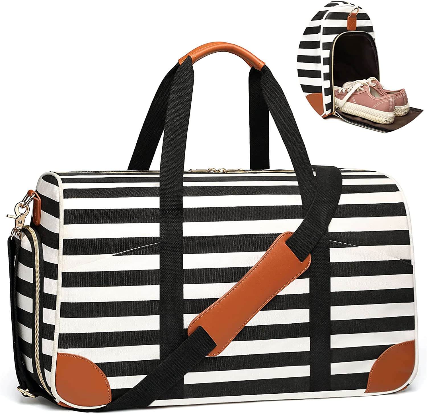 Canvas and Leather Weekender Bag