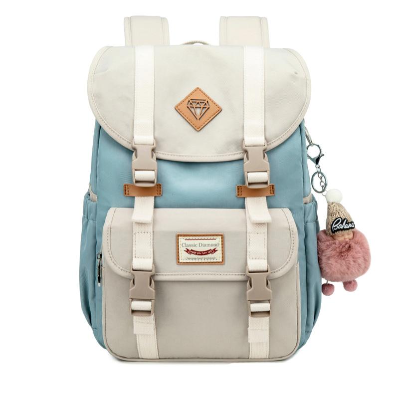 Multicolor Canvas Casual Patchwork Backpack