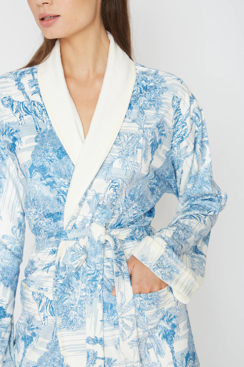 Wrap Up By VP Landscape Blue Long Robe