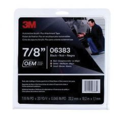 3M 06383, Black Automotive Acrylic Plus Attachment Tape, 20 yd x 7/8