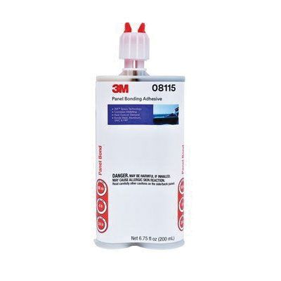 3M? 08115 2-Part Panel Bonding Adhesive, 200 mL Dual SWyringe Cartridge, Viscous Liquid, Black, 1.2, 24 hr Curing