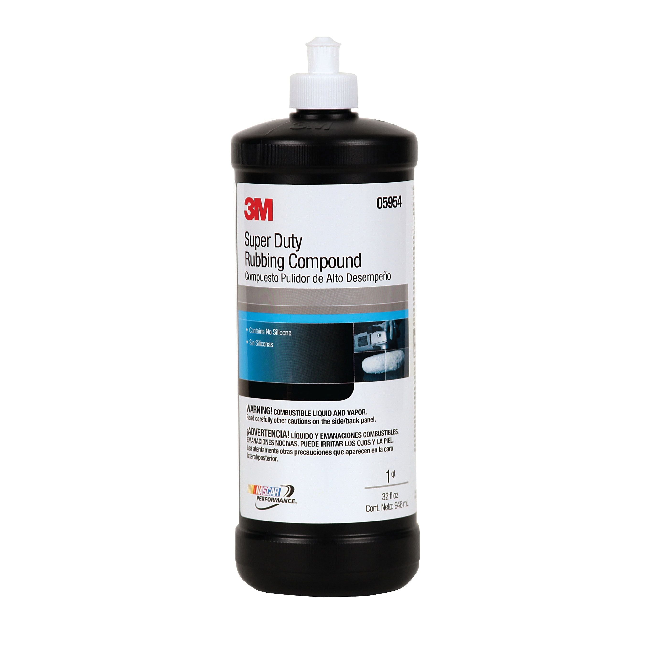 3M? 05954 Super Duty Rubbing Compound, 1 qt Bottle, Brown