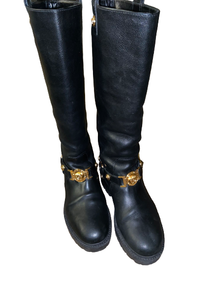 Versace Medusa Head Riding Boots