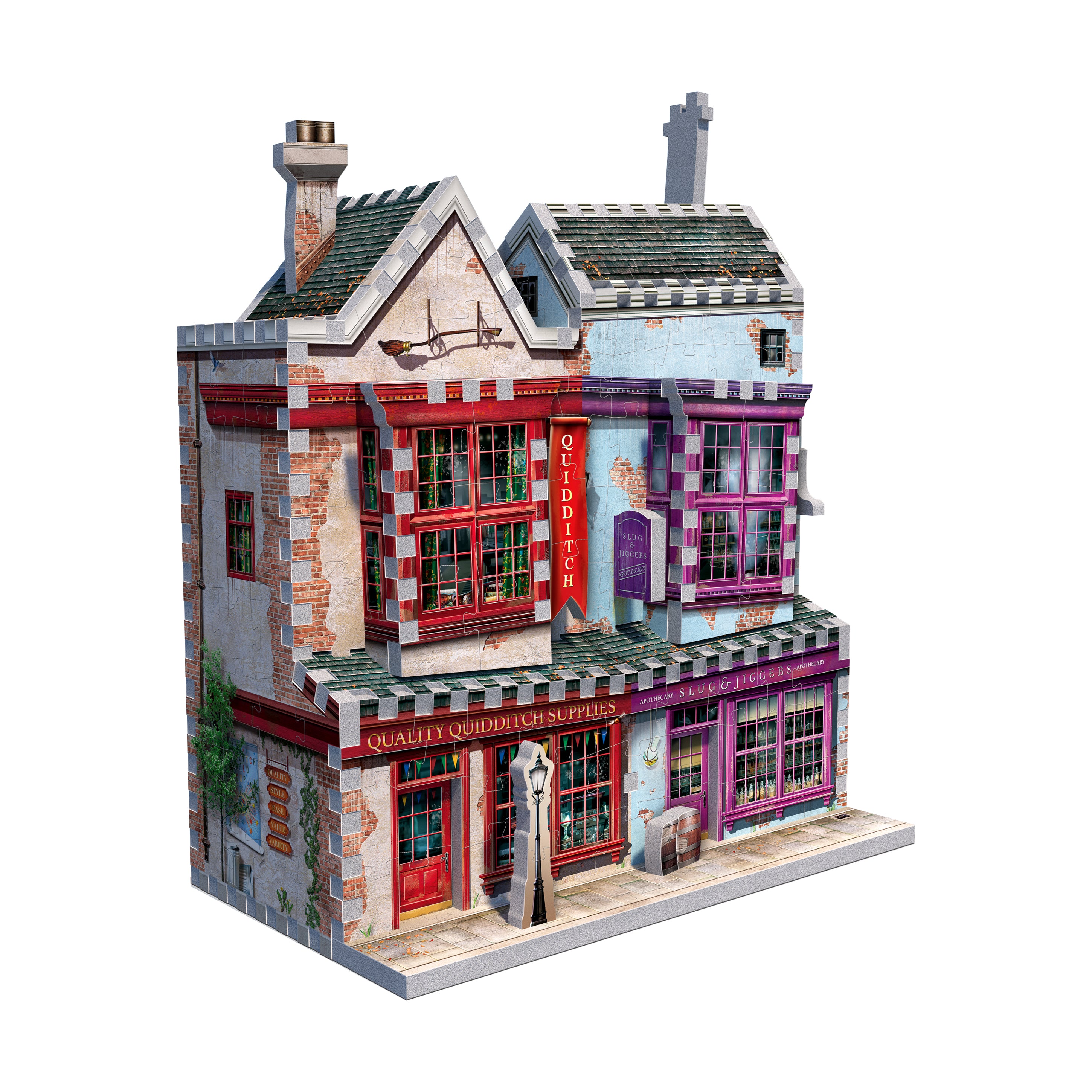 Harry Potter Diagon Alley Collection - Quality Quidditch Supplies & Slug & Jiggers 3D Puzzle: 305 Pcs