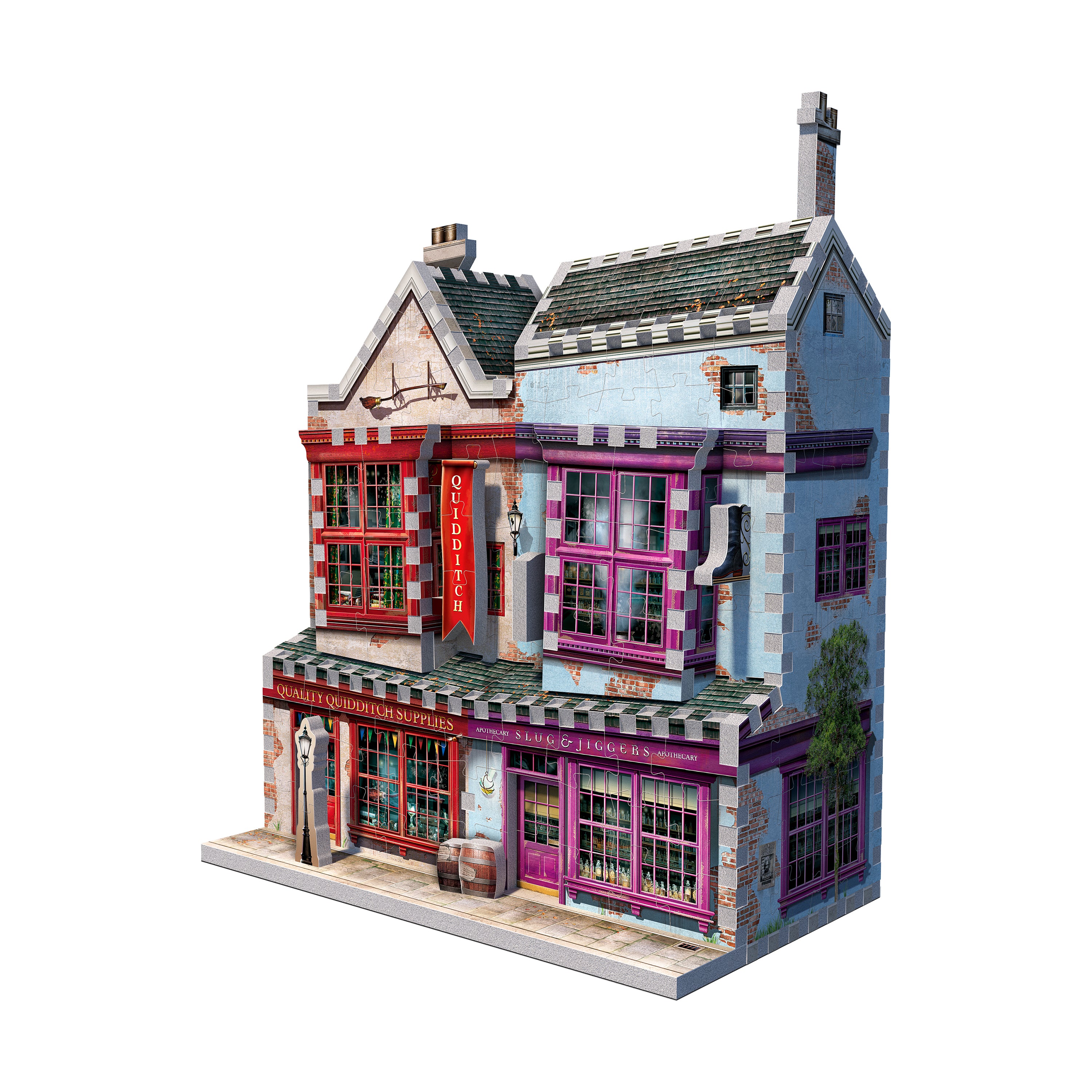 Harry Potter Diagon Alley Collection - Quality Quidditch Supplies & Slug & Jiggers 3D Puzzle: 305 Pcs