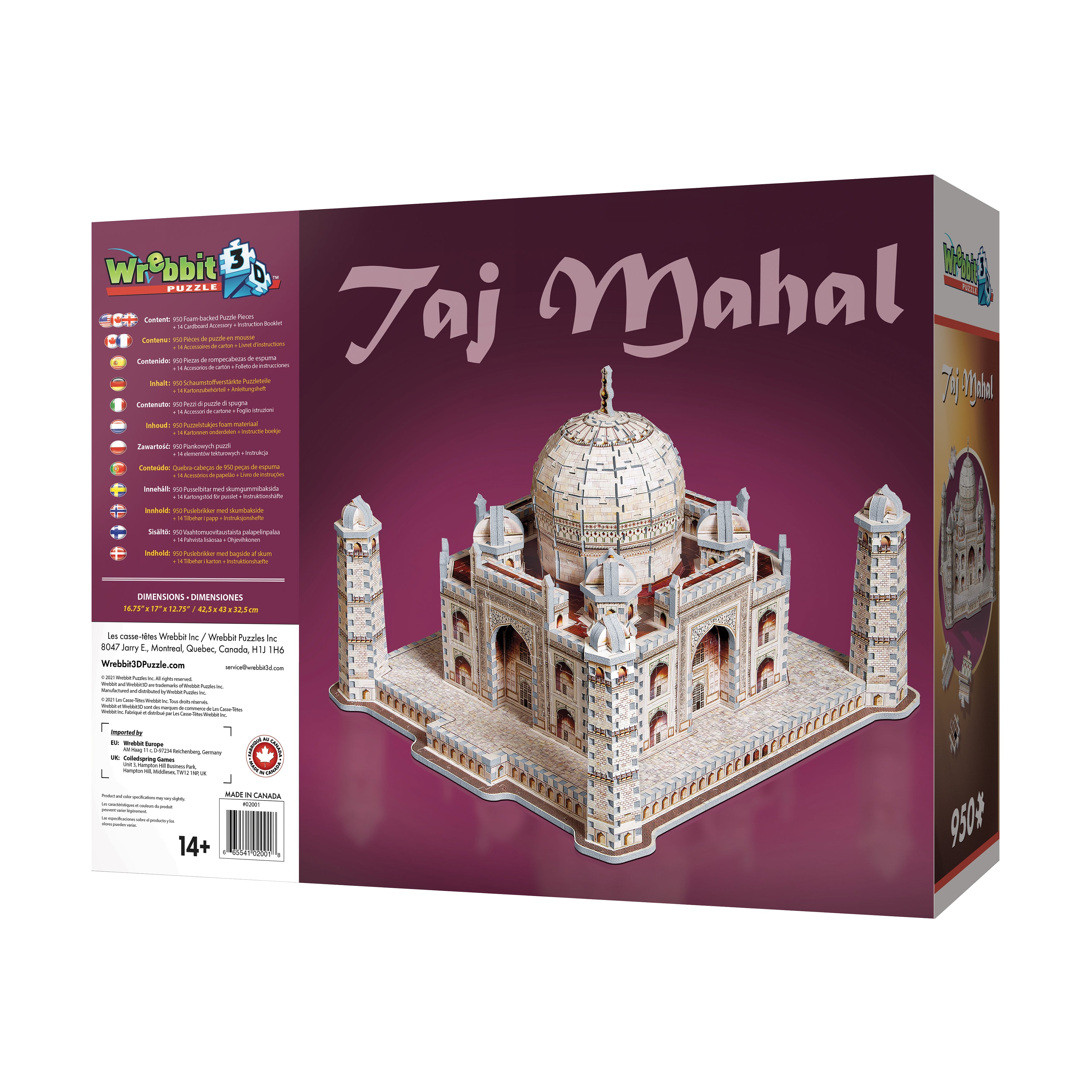 Taj Mahal 3D Puzzle: 950 Pcs