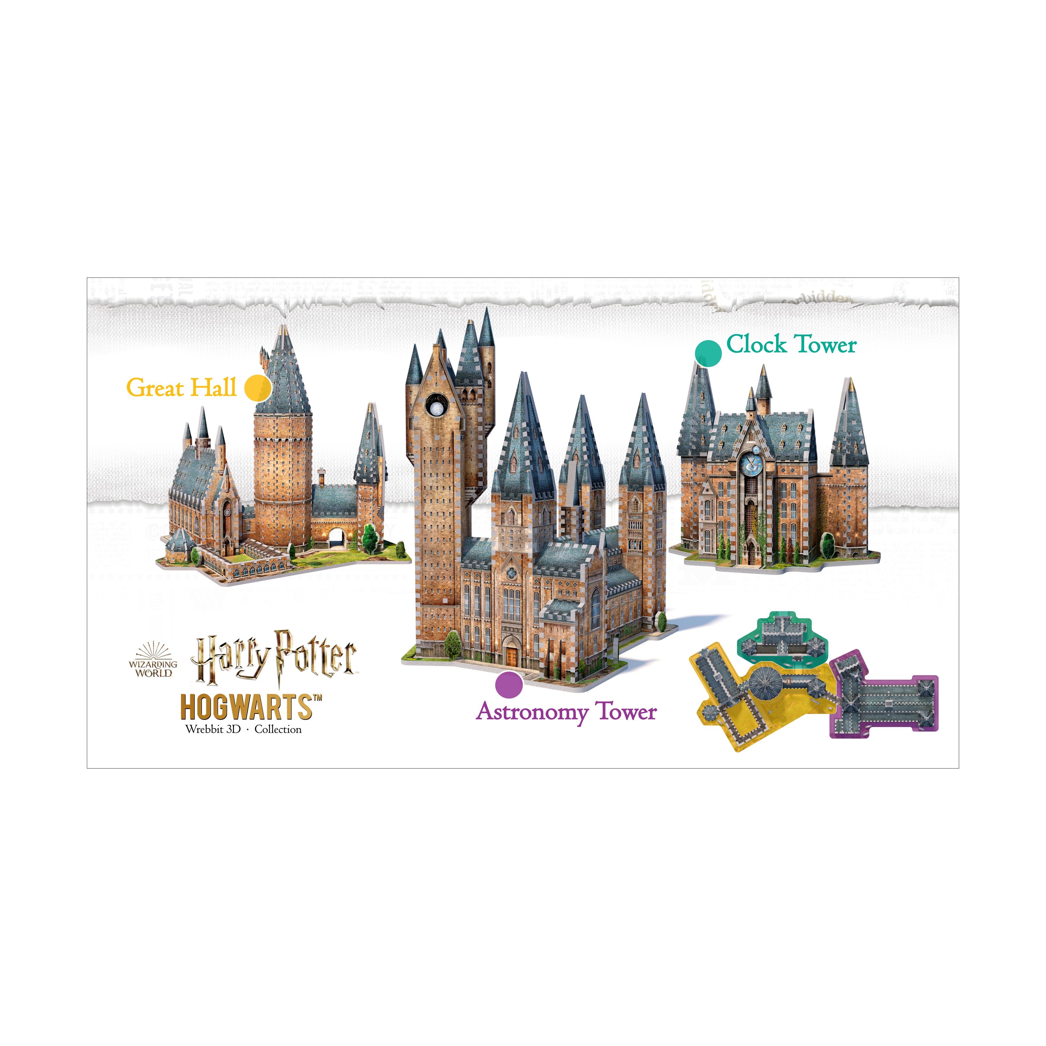 Harry Potter Collection - Hogwarts - Astronomy Tower 3D Puzzle: 875 Pcs