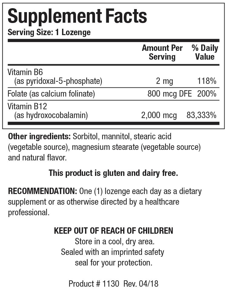 Biotics Research B12-2000 With Folate 60 Lozenges 2 Pack