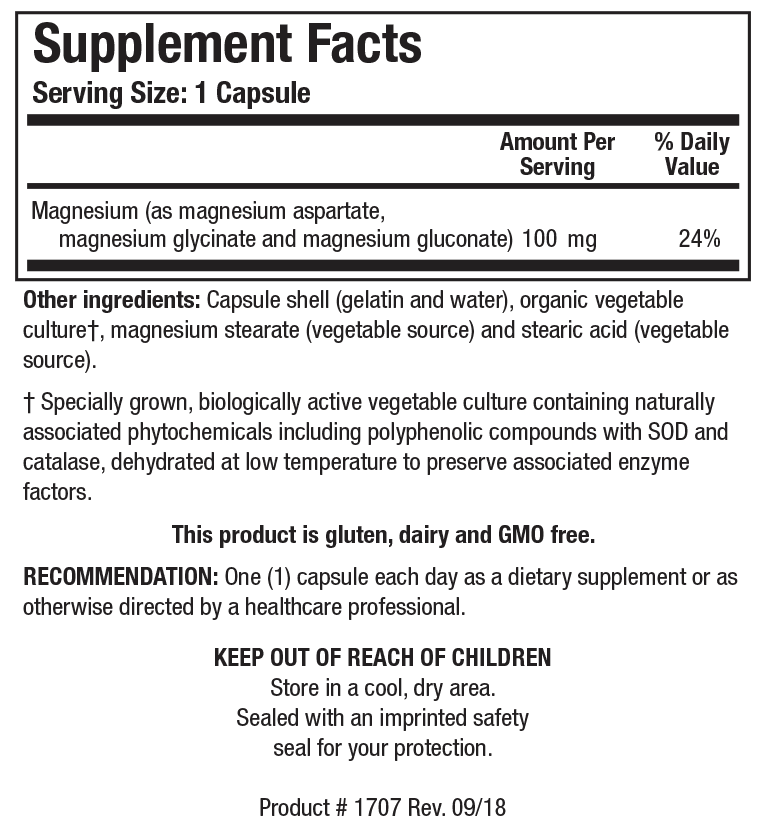Biotics Research Mg-Zyme (Magnesium) 100 Capsules