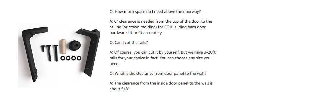 top mounted sliding door