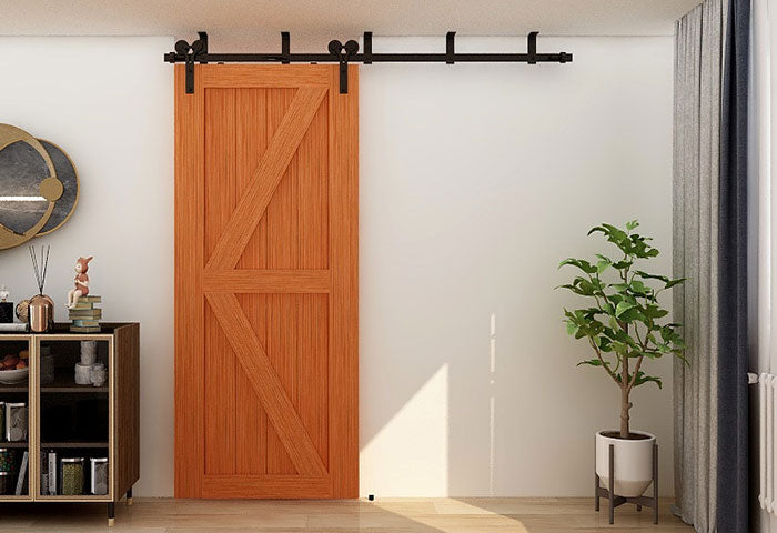 Ceiling Mount Sliding Barn Door Hardware Kit CCJH Horn Shape