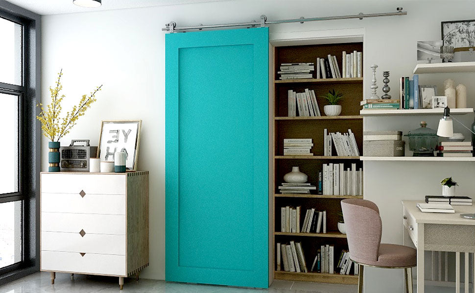 silver sliding barn door hardware kit