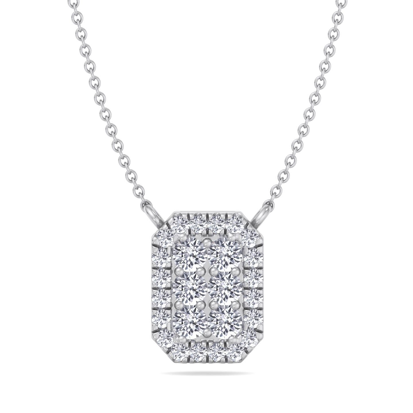 Athens - 1 Carat Emerald Shape Diamond Pendant Necklace