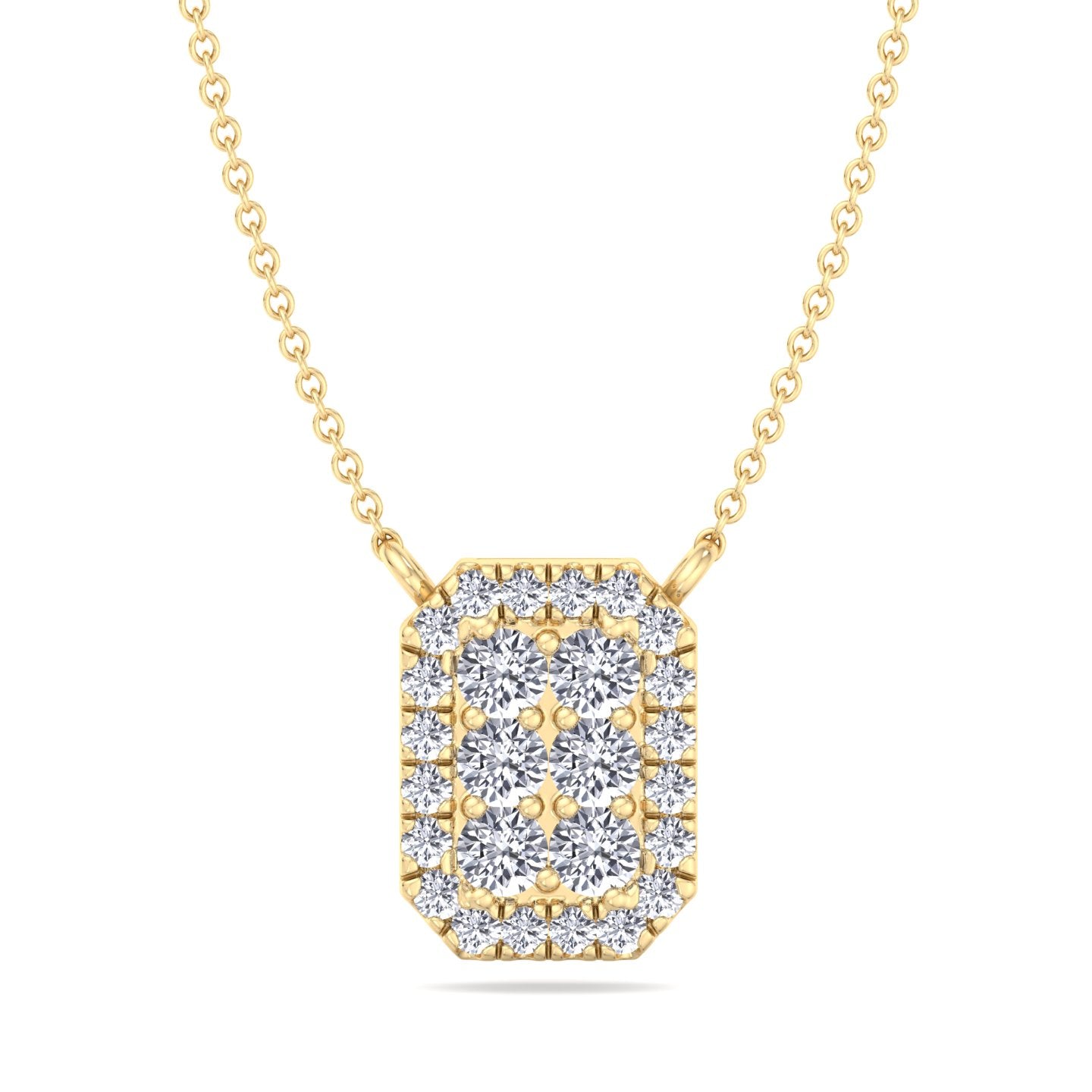 Athens - 1 Carat Emerald Shape Diamond Pendant Necklace