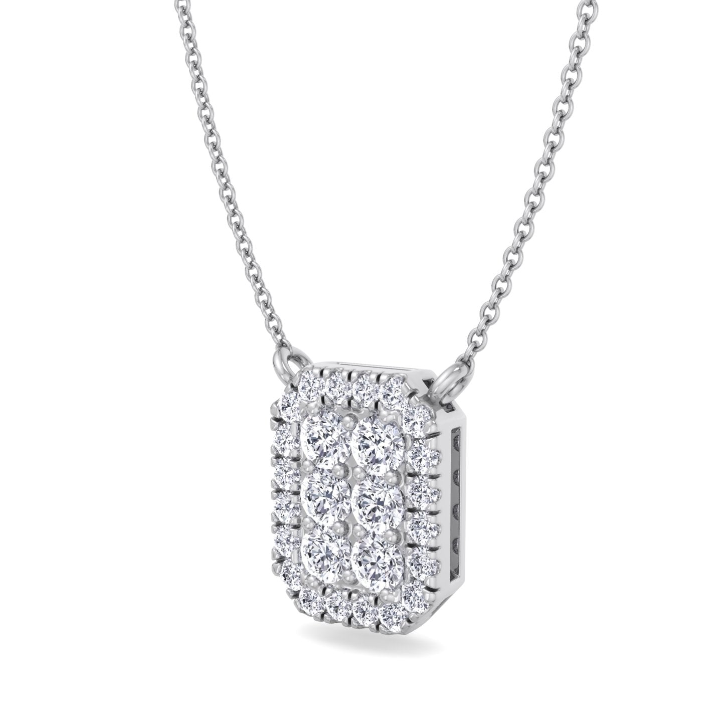 Athens - 1 Carat Emerald Shape Diamond Pendant Necklace