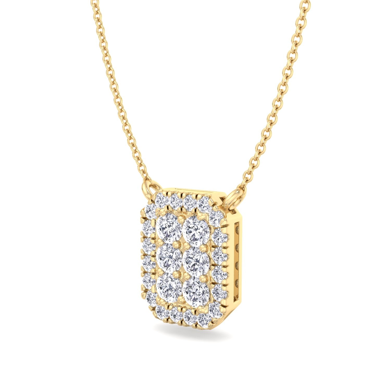 Athens - 1 Carat Emerald Shape Diamond Pendant Necklace