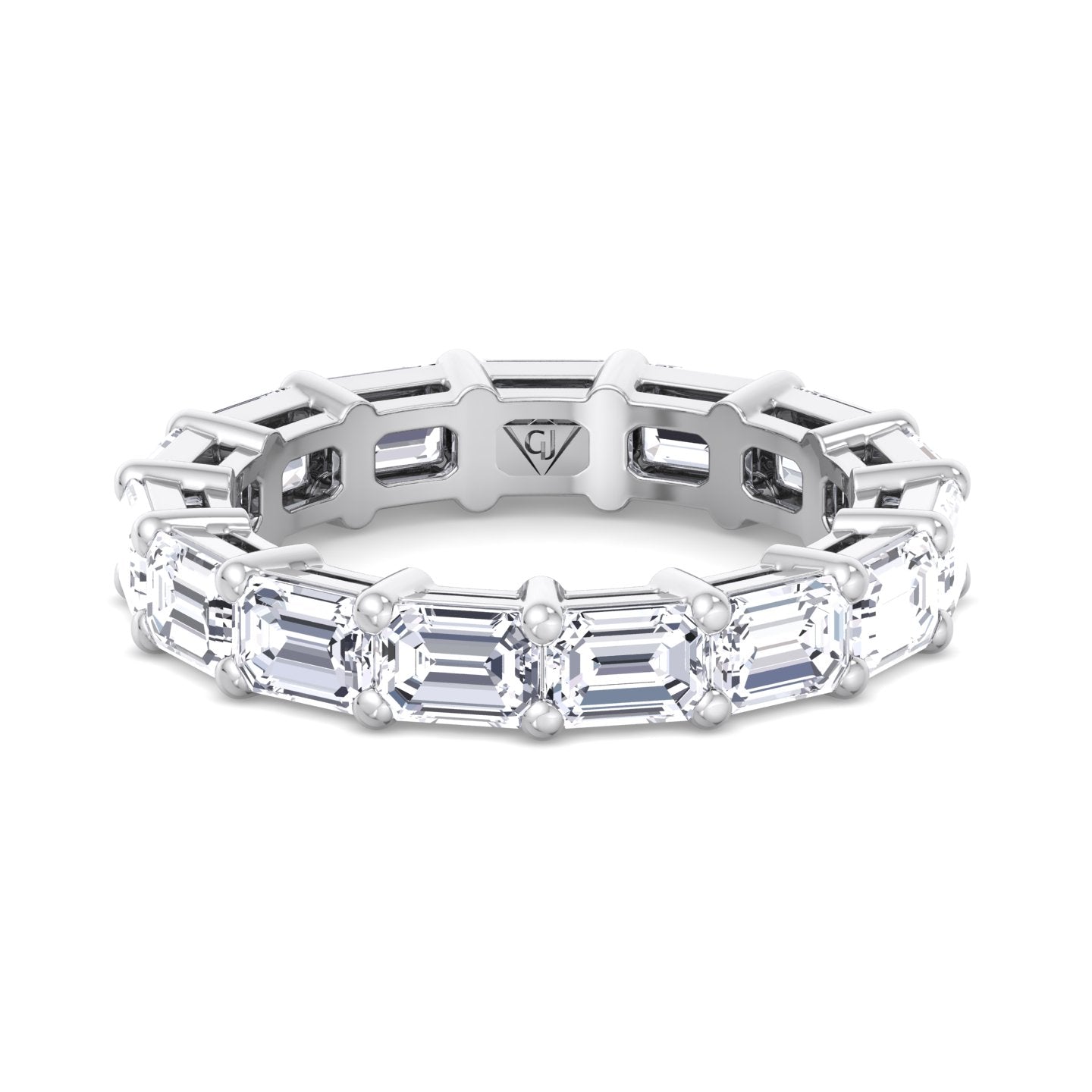 Paris - East To West Emerald Cut Diamond Eternity Band