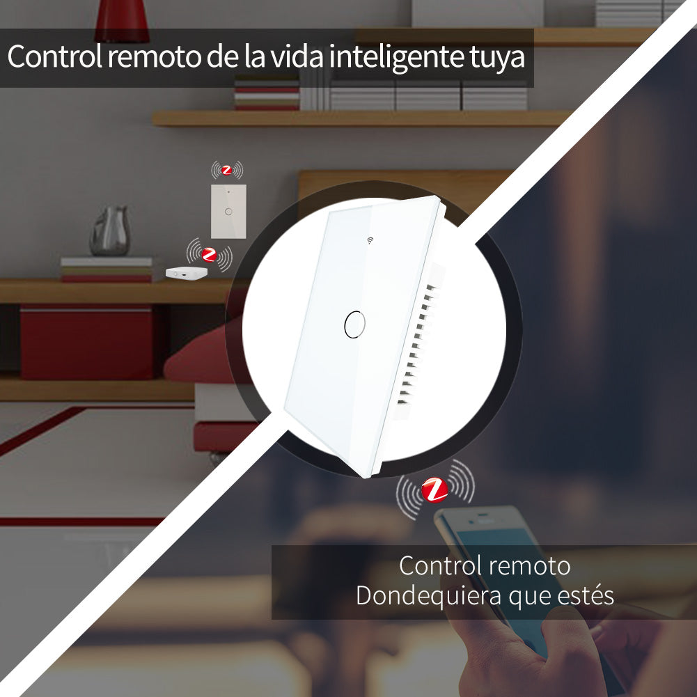 Interruptor de luz inteligente ZigBee Wall Touch con cable neutro / si