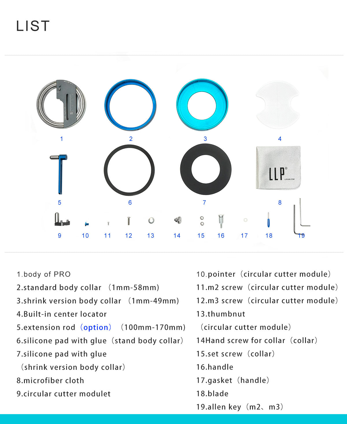 LLP circular cutter pro for paper crafts,sillica gel,leather