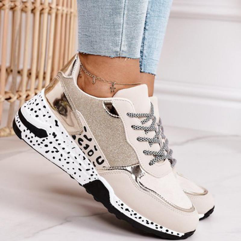 Leopard Print Lace-up Sneakers