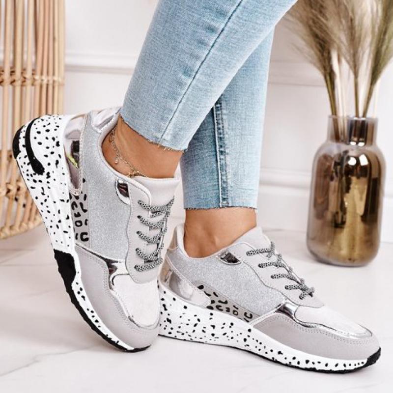 Leopard Print Lace-up Sneakers