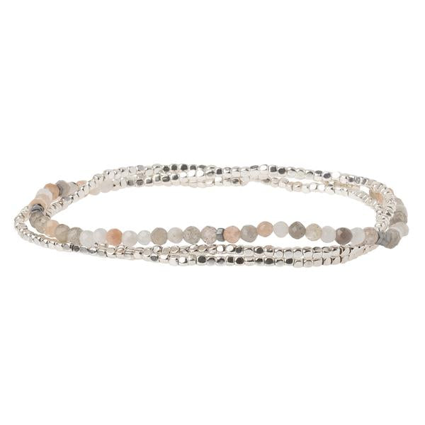 Delicate Stone Wrap - Moonstone/Silver