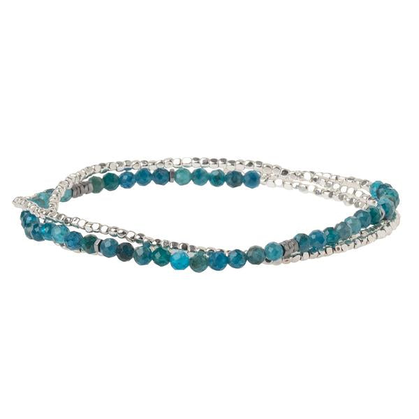 Delicate Stone Wrap - Apatite/Silver