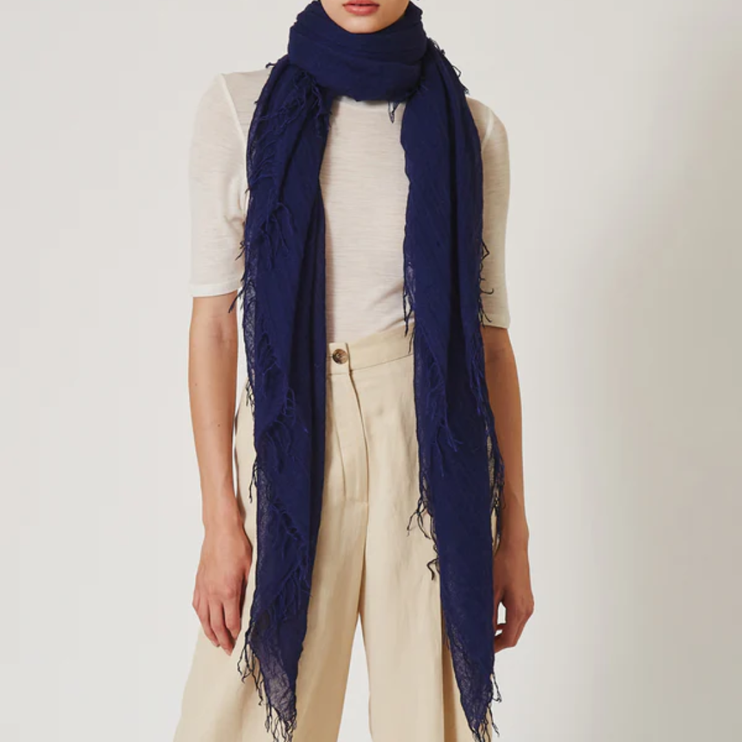 Chan Luu Cashmere & Silk Scarf Medieval Blue