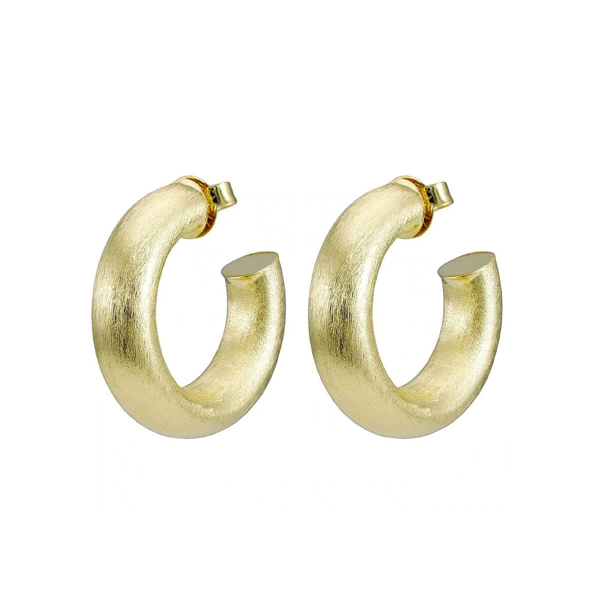 Sheila Fajl Small Chantal Brushed Gold Hoops