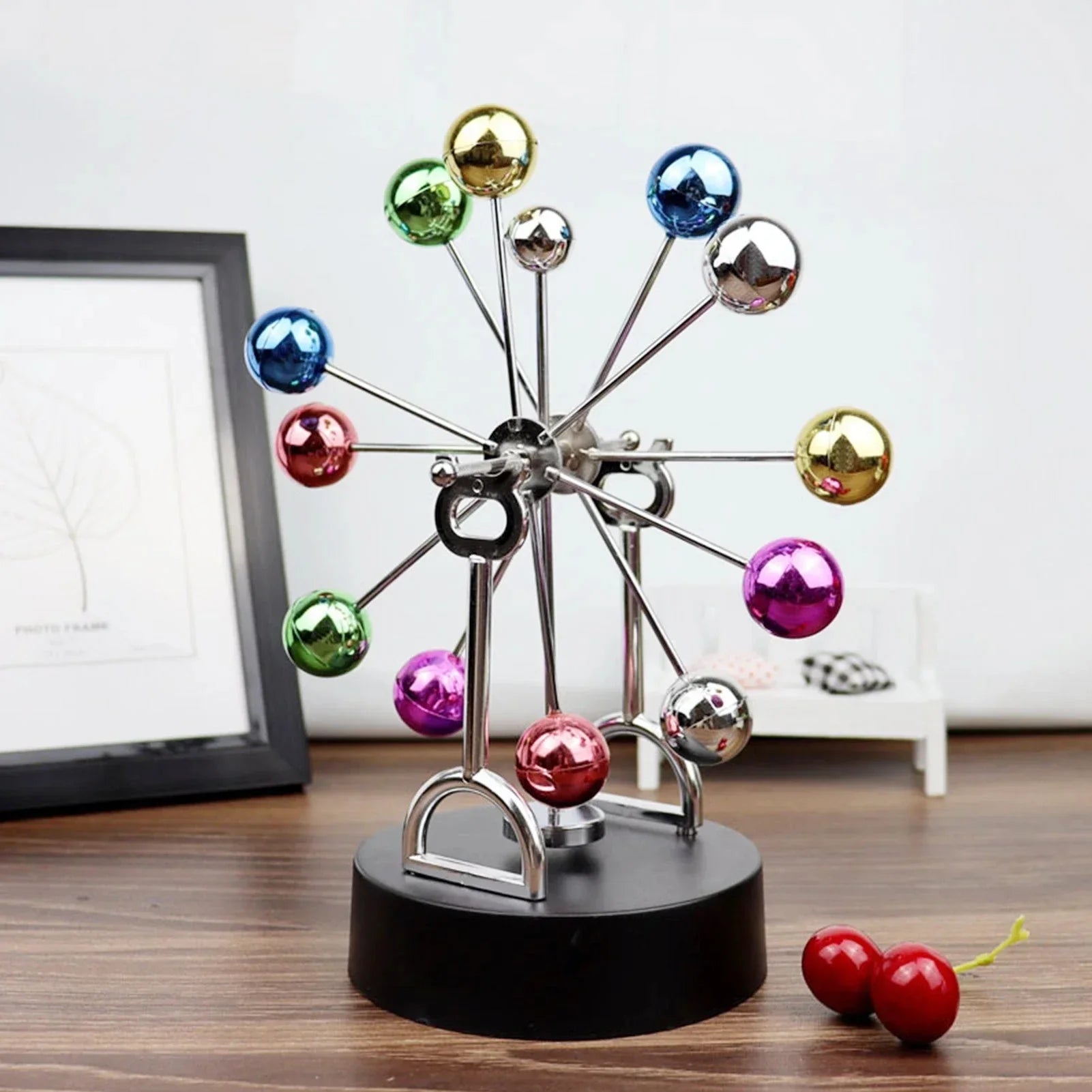 New Miniature Ferris Wheel Perpetual Motion Newton Pendulum Eternal Celestial Model Magnetic Ornament for Home Decoration