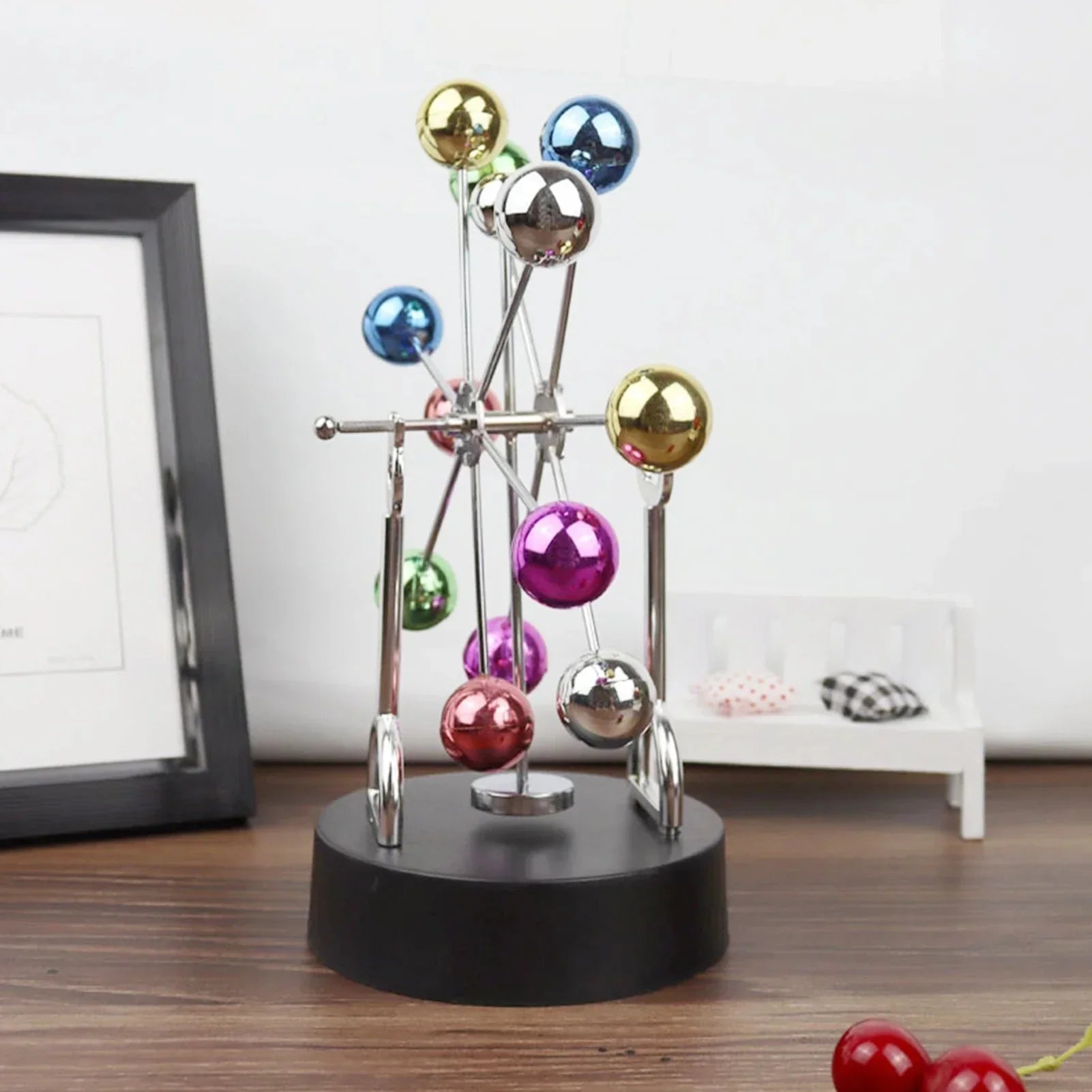 New Miniature Ferris Wheel Perpetual Motion Newton Pendulum Eternal Celestial Model Magnetic Ornament for Home Decoration