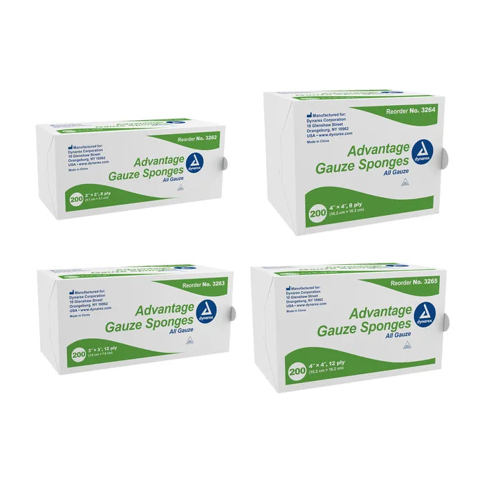 Dynarex Advantage Surgical Sponges - Sterile & Non-Sterile, Various Options