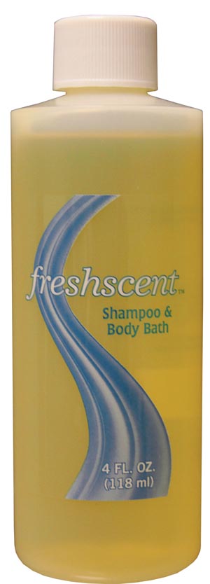 NEW WORLD IMPORTS FRESHSCENTa SHAMPOOS & CONDITIONERS Shampoo & Body Bath, 4 oz, 60/cs