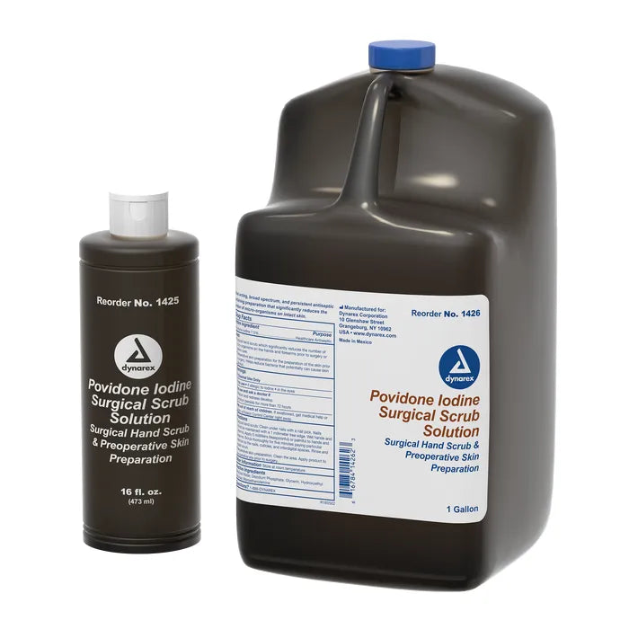 Dynarex Povidone Iodine Scrub Solutions, Various Options