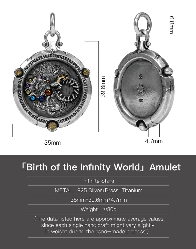 Planet Astronaut Amulet in 925 Silver – WUYIN2018