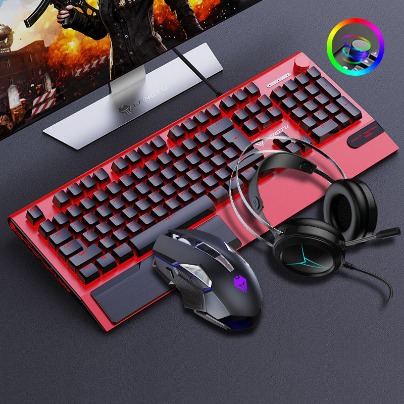 LANGTU Red Backlit Mechanical Keyboard Red