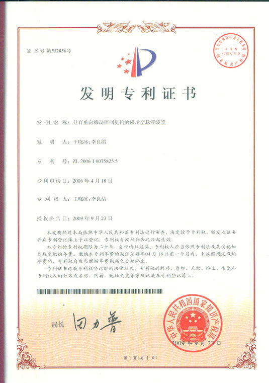 China Patent by HCNT