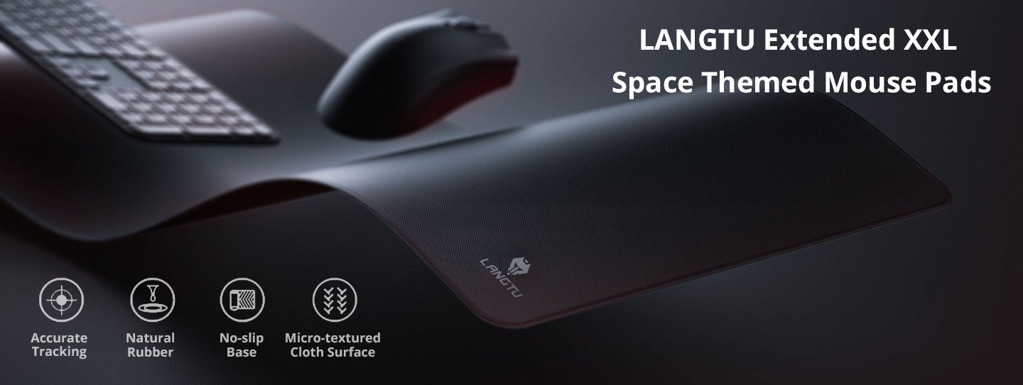 LANGTU Extended XXL Space Themed Mouse Pads
