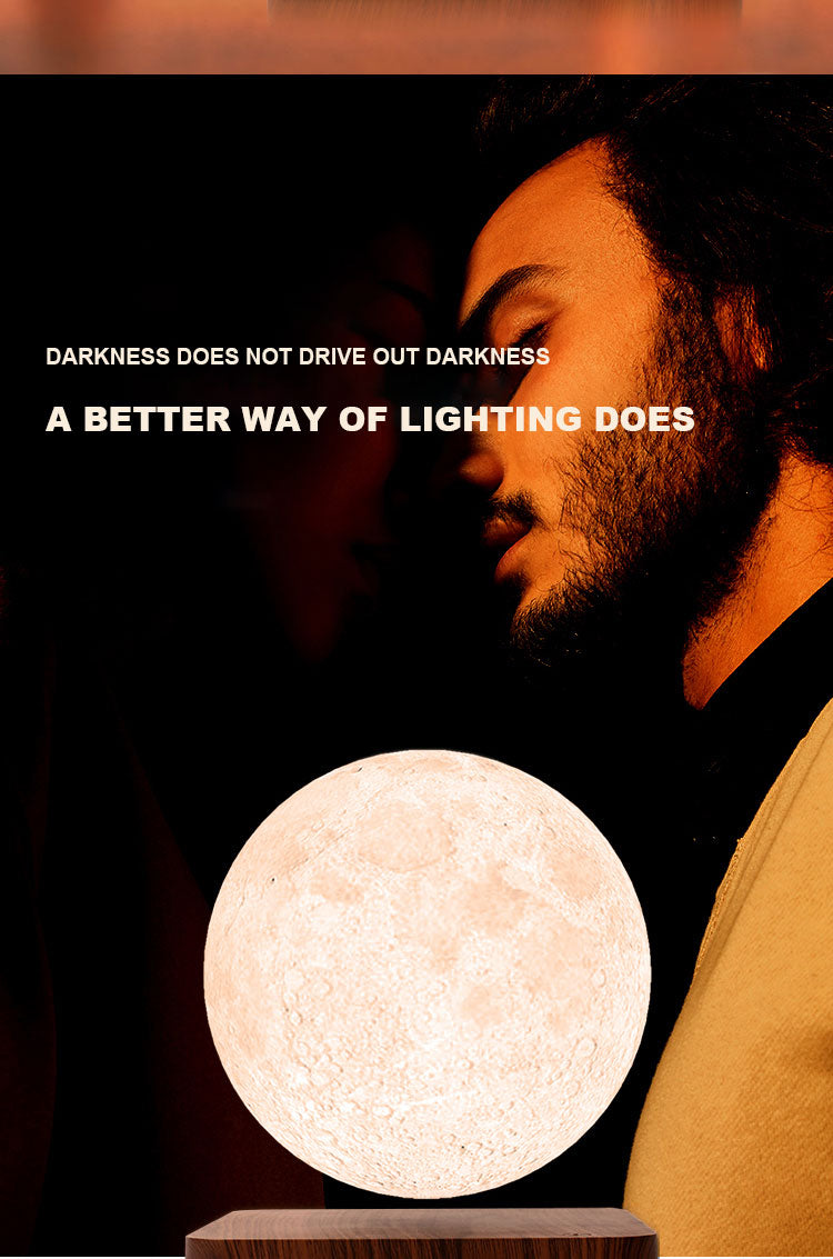 LANGTU Magnetic Levitating Luna Floating 3D Printing LED Wireless Charging Moon Night Lamp Light