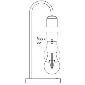 LANGTU Table Desk Smart Lamp with Magnetic Levitating Floating Wireless LED Light Bulb and Wireless Charger Base Black